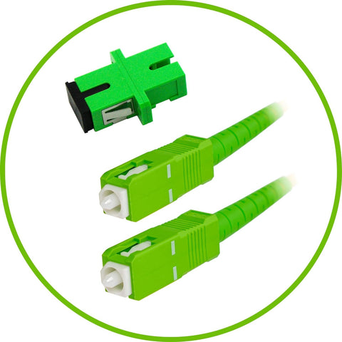 PacSatSales - Fiber Optic Internet Cable - Single Mode Patch Cable - Simplex - Os1-9/125um (10M SC/APC to Sc/apc)