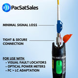 PacSatSales - FC Male to LC Female Fiber Optic Adapter - 5 Pack - LC Fiber Adapter for VFL & OPM Fiber Optic Cables - Easily Transition Your Fiber Tester Between LC FC