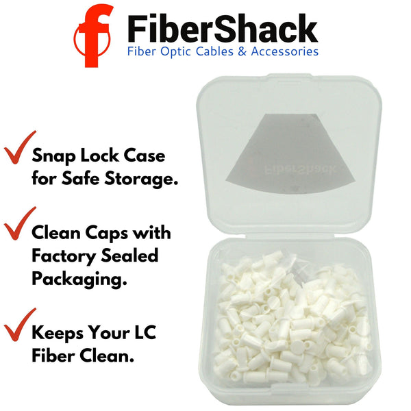 FiberShack - LC Fiber Optic Dust Caps for Devices, Cables and End Face